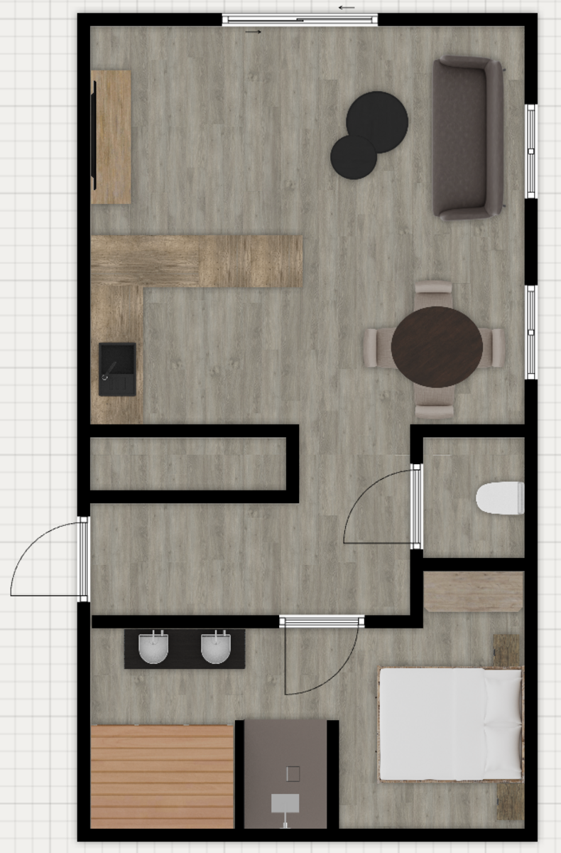 Terrace Lodge with sauna and hot tub - 2 people