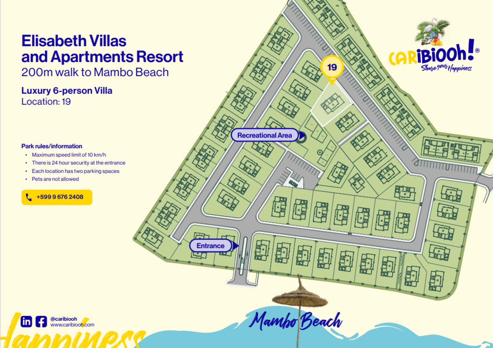 Paradise villa met prive zwembad, Mambo Beach 