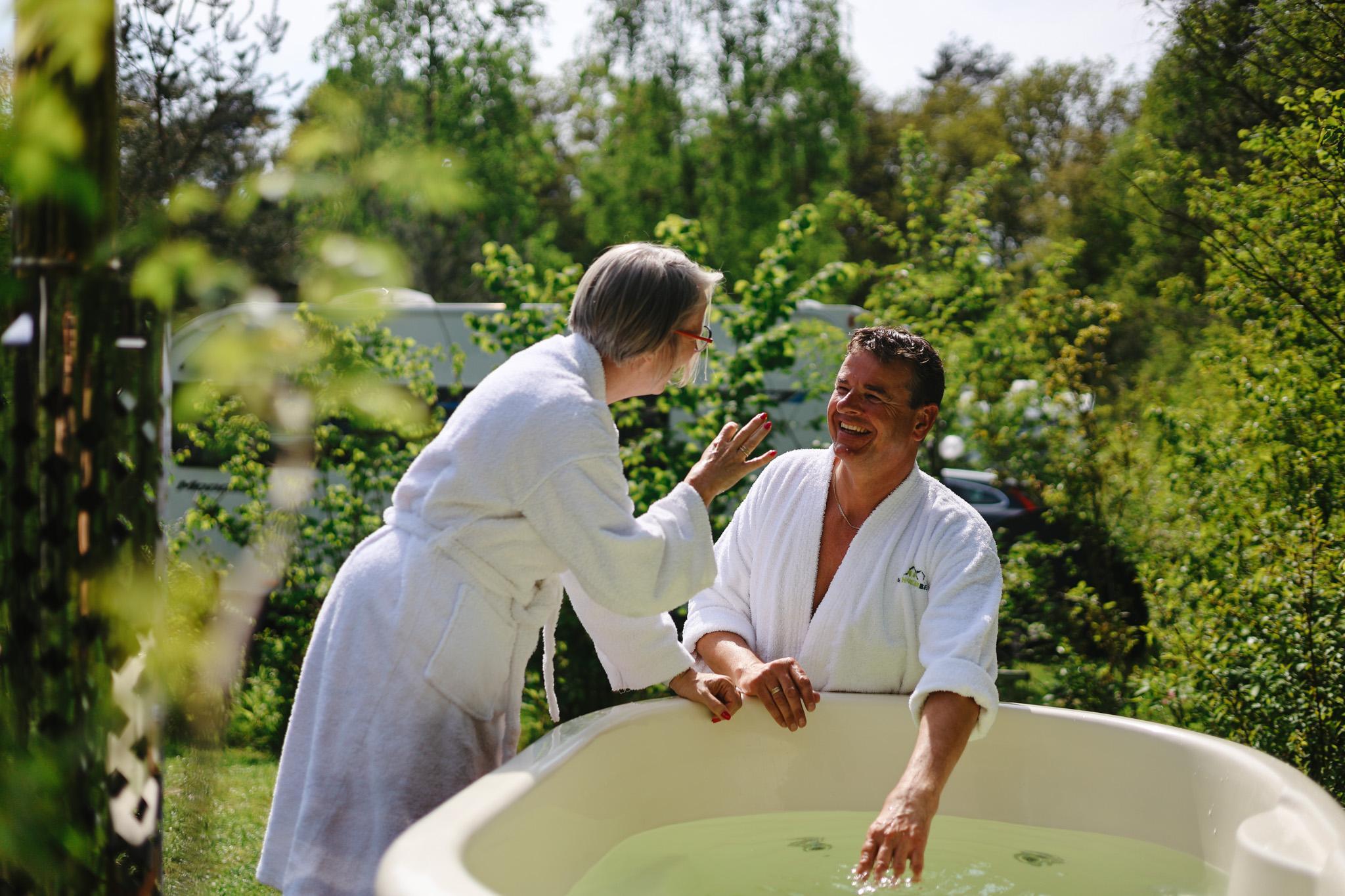 Stellplatz mit privatem Hottub