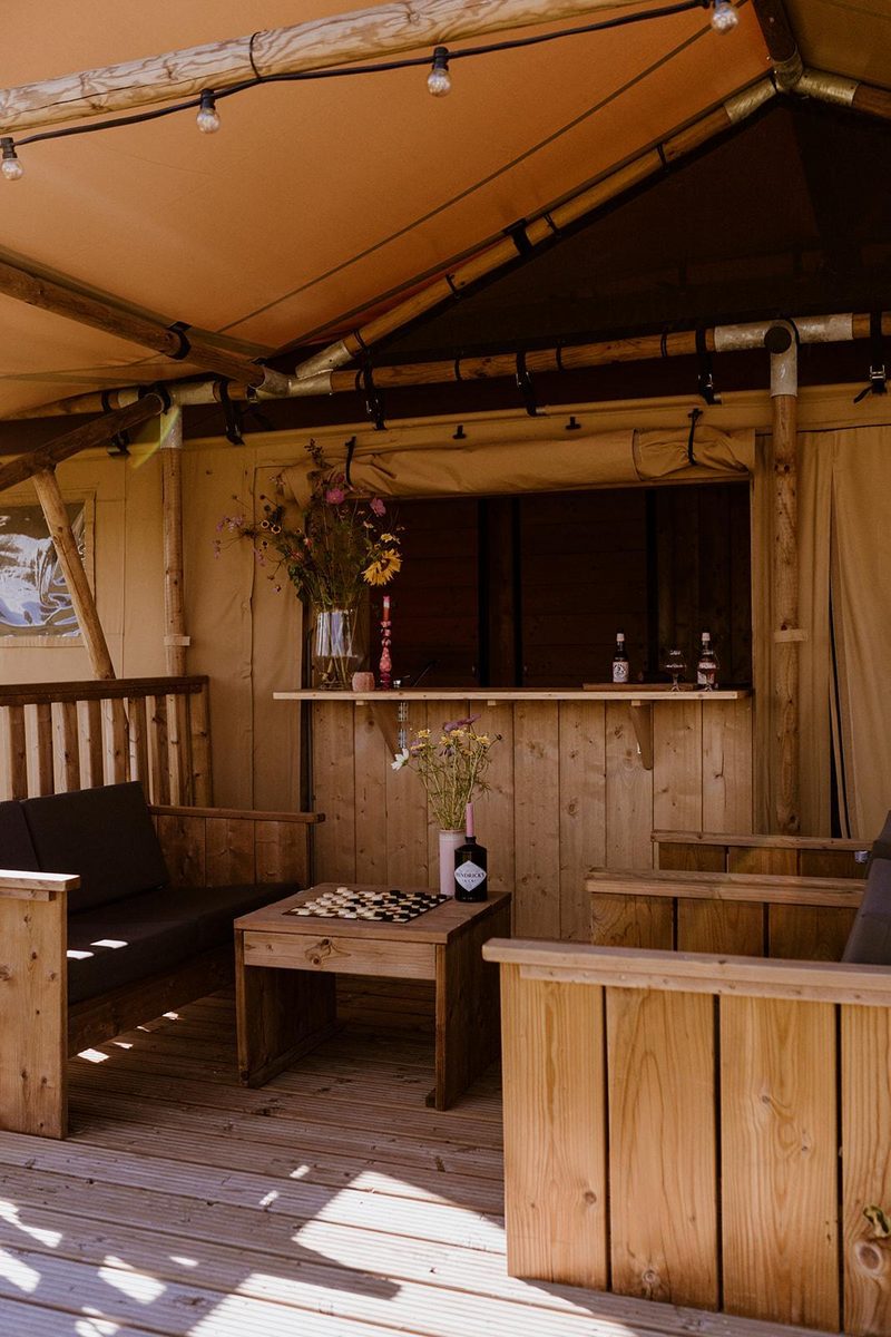 5-person glamping tent with airconditioning