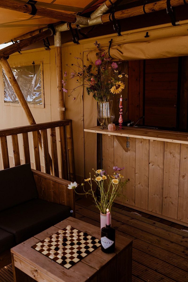 5-person glamping tent with airconditioning