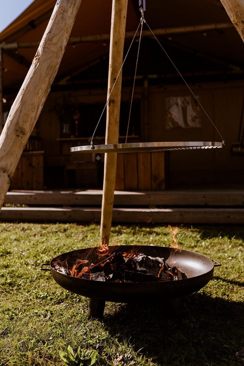 5-person glamping tent with airconditioning
