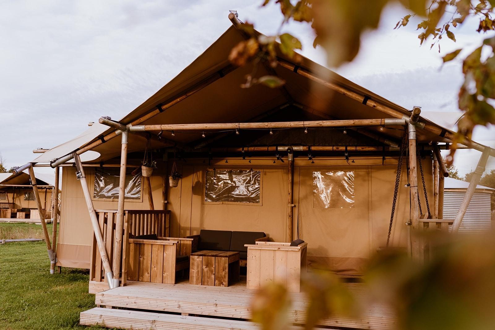 5-person glamping tent with airconditioning