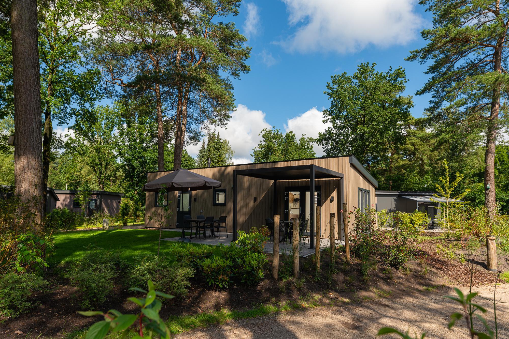 De Loevestein Lodge biedt een comfortabele vakantiewoning voor 4 personen met moderne voorzieningen en een eigen terras in de Veluwe.