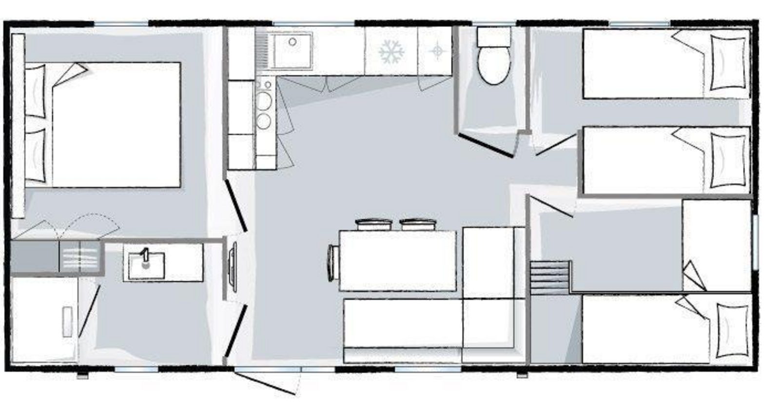 Bellevue Deluxe Mobile Home | 6 Guests