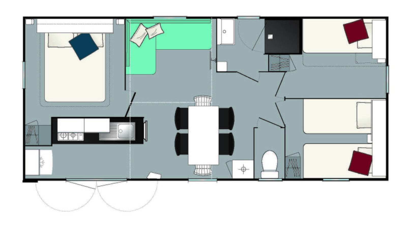 Bastogne Deluxe Mobile Home | 8 Guests