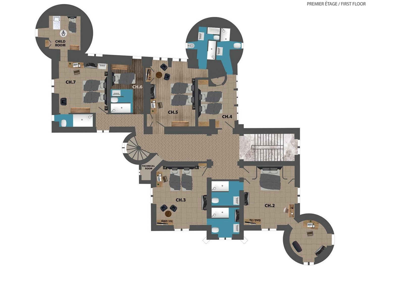 Chateau de Burnand - nieuw in 2024 kasteel vakantiehuis
