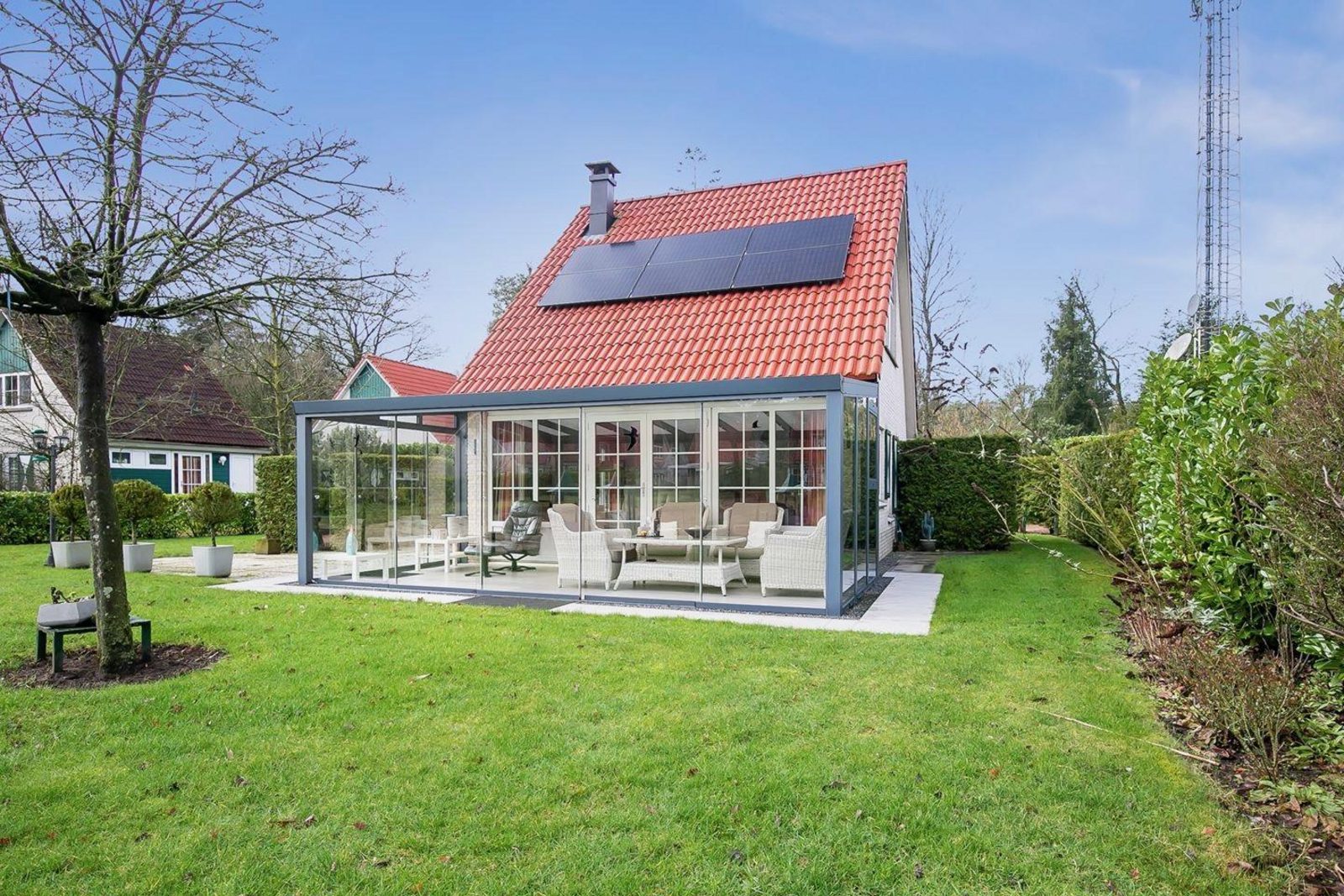 Bungalow met luxe tuinkamer en uitzicht op speelvijver - 5 personen