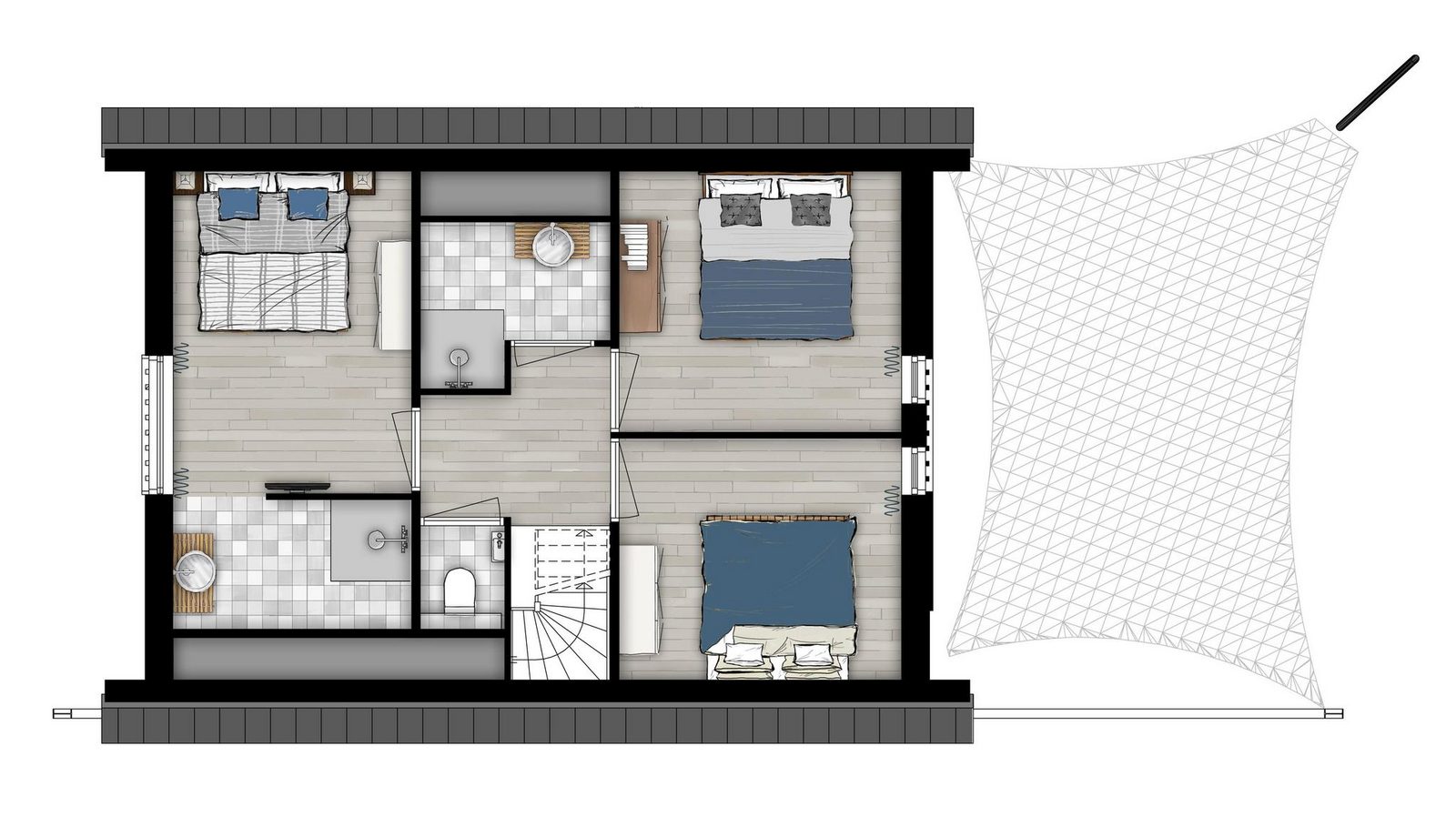 Comfort holiday home for 6 people