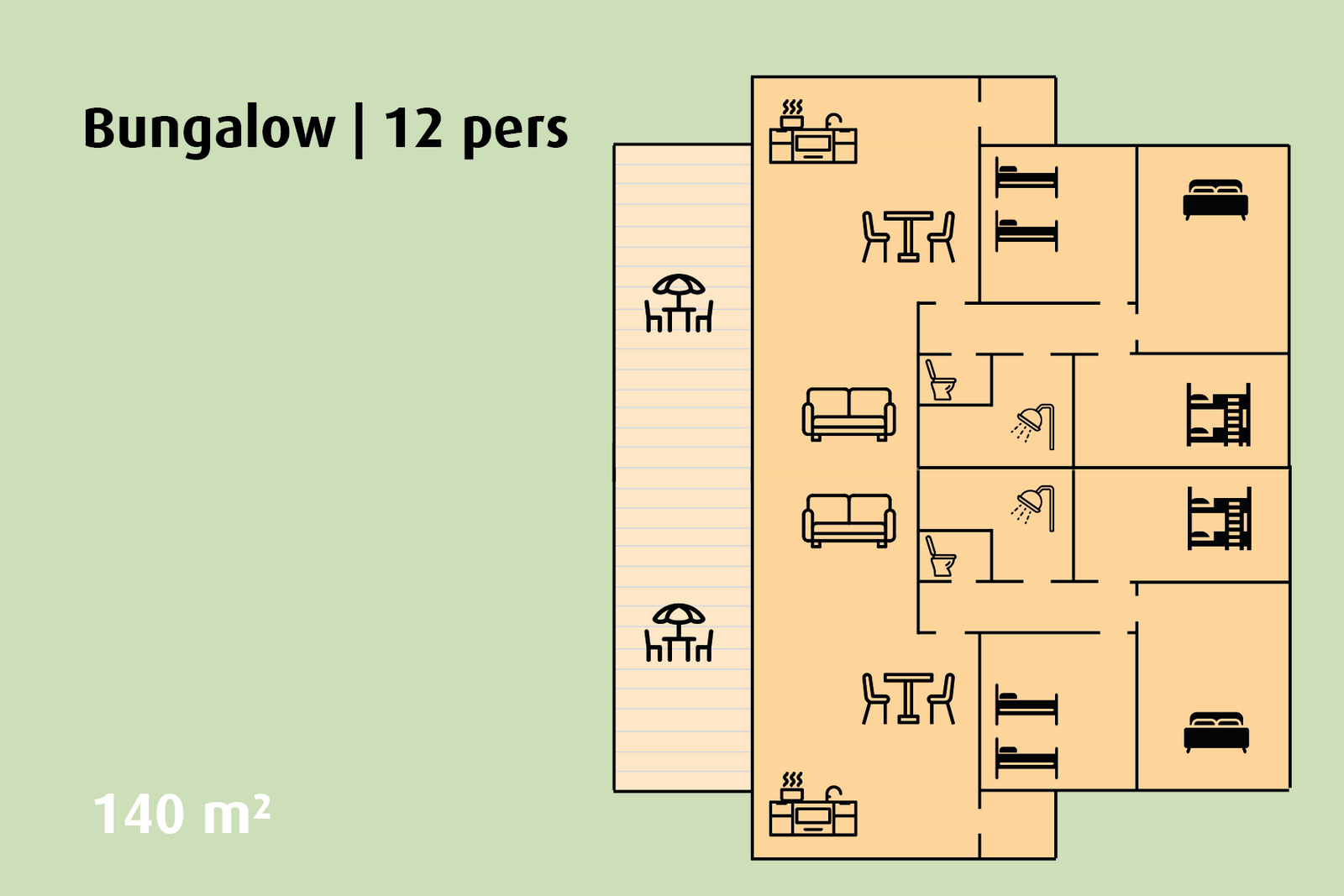 Bungalow | 12 Personen