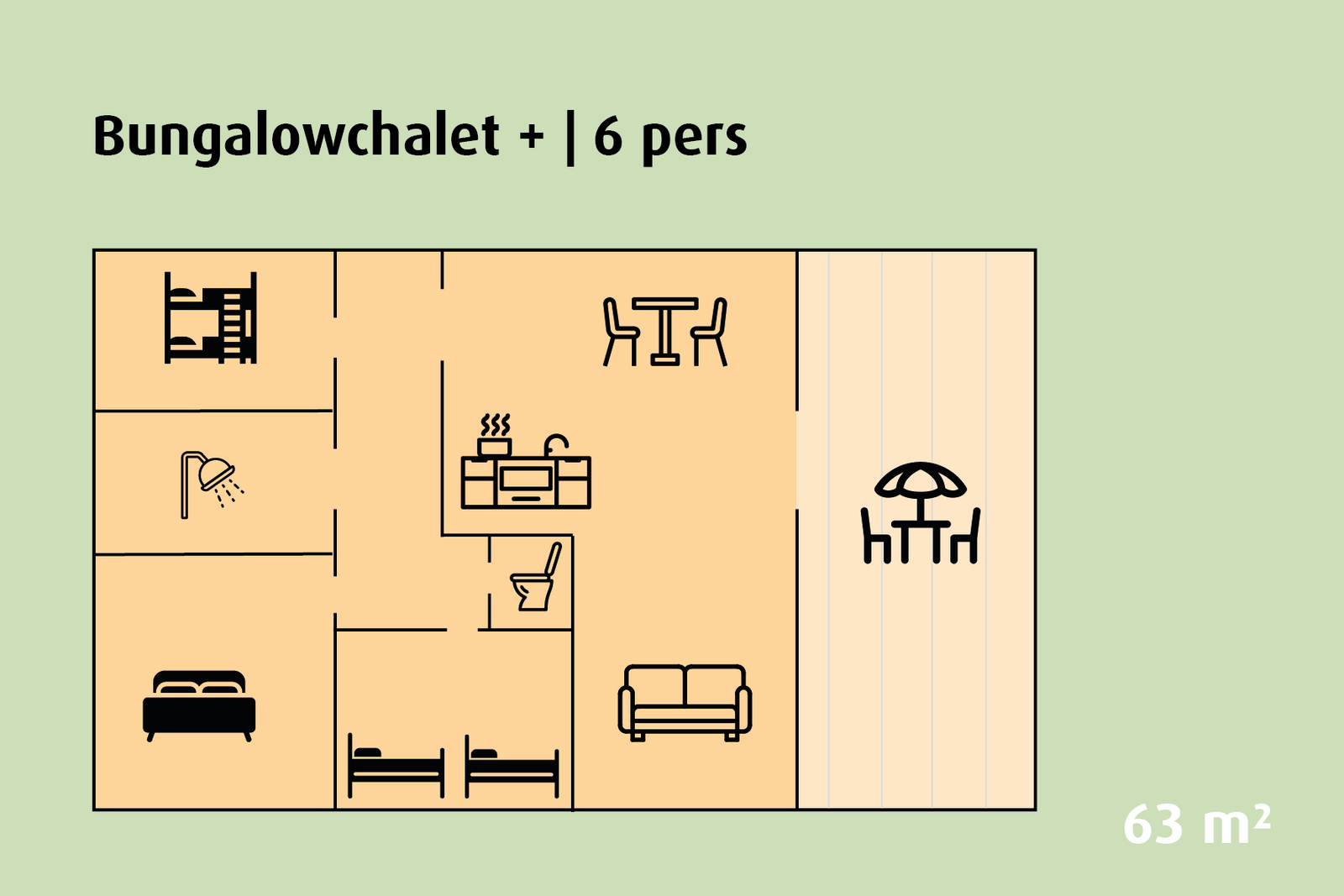 Bungalowchalet+ | 6 personen