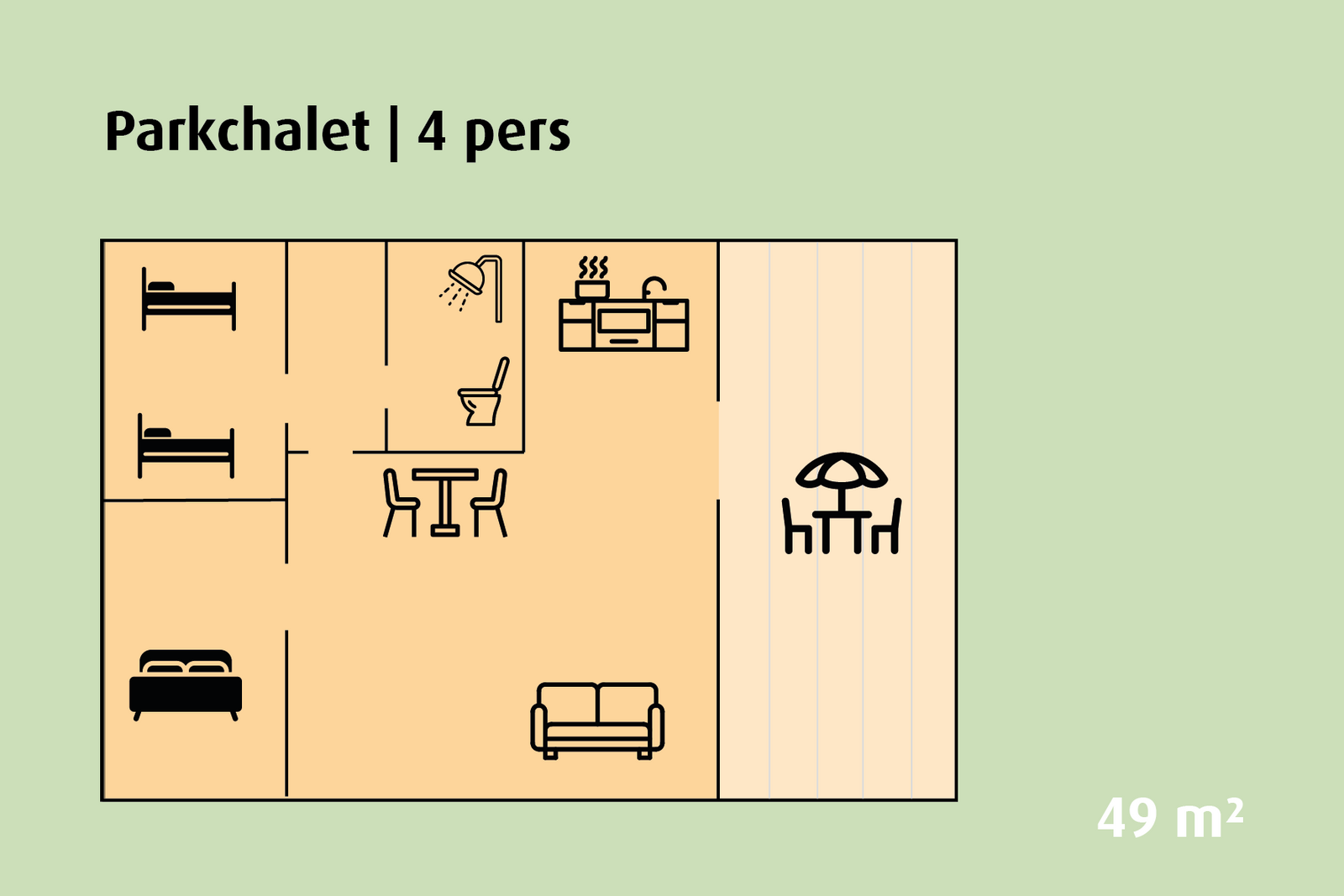 Parkchalet | 2 - 4 pers.