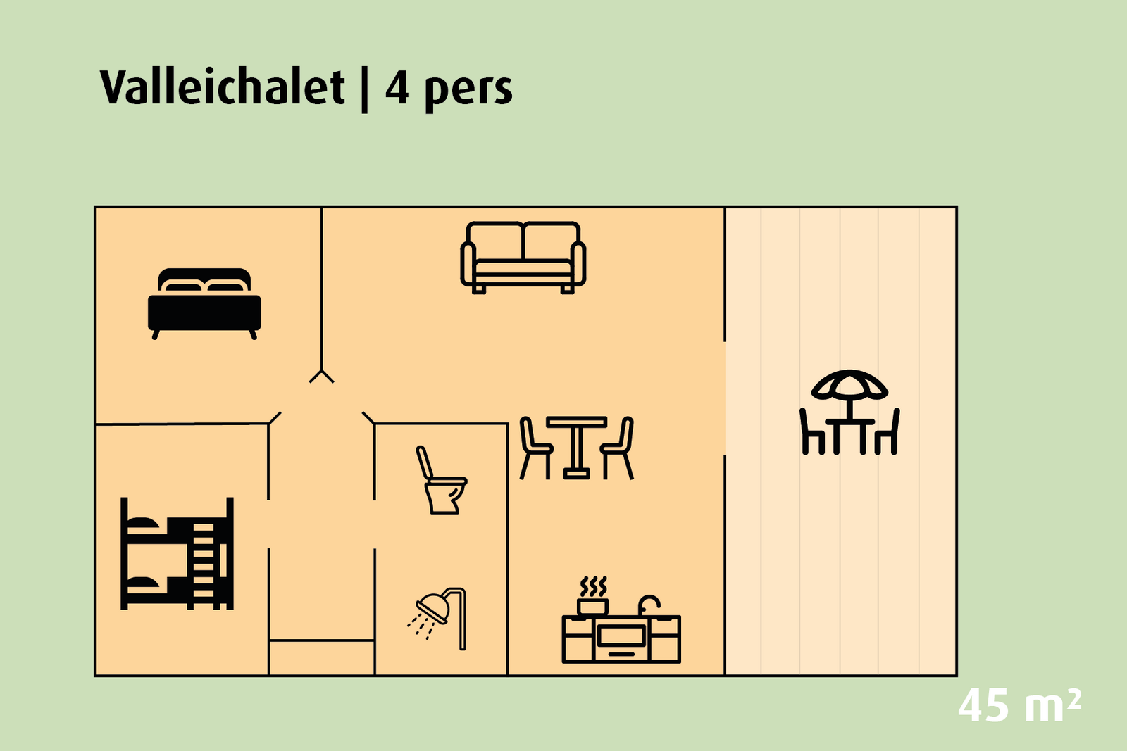 Valleichalet | 2 - 4 pers.