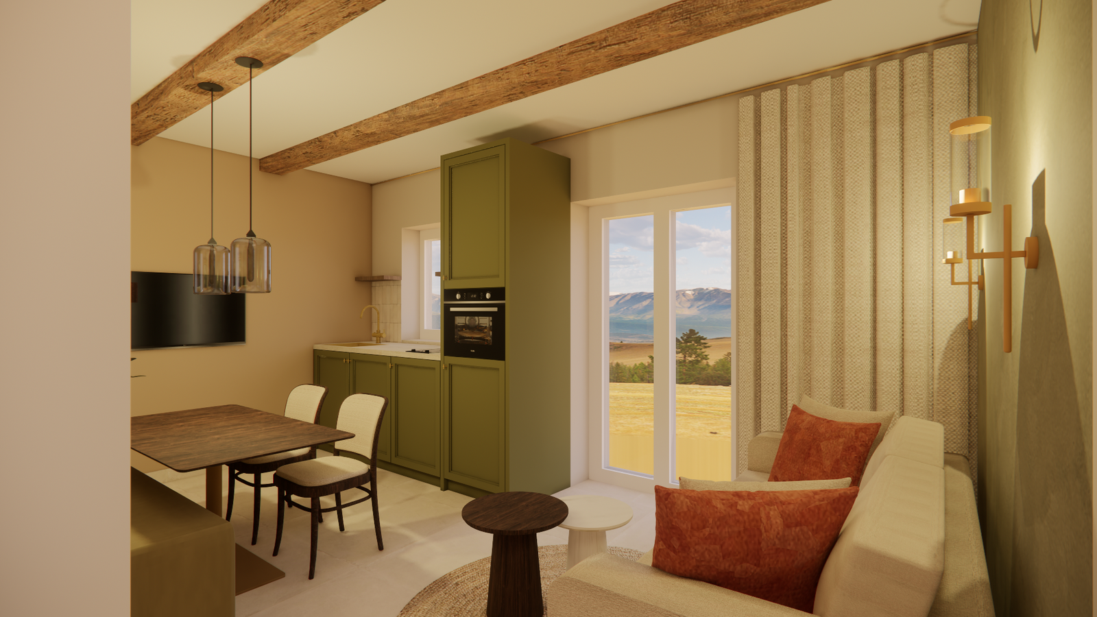 Luxe 2-slaapkamerappartement in Italiaanse stijl
