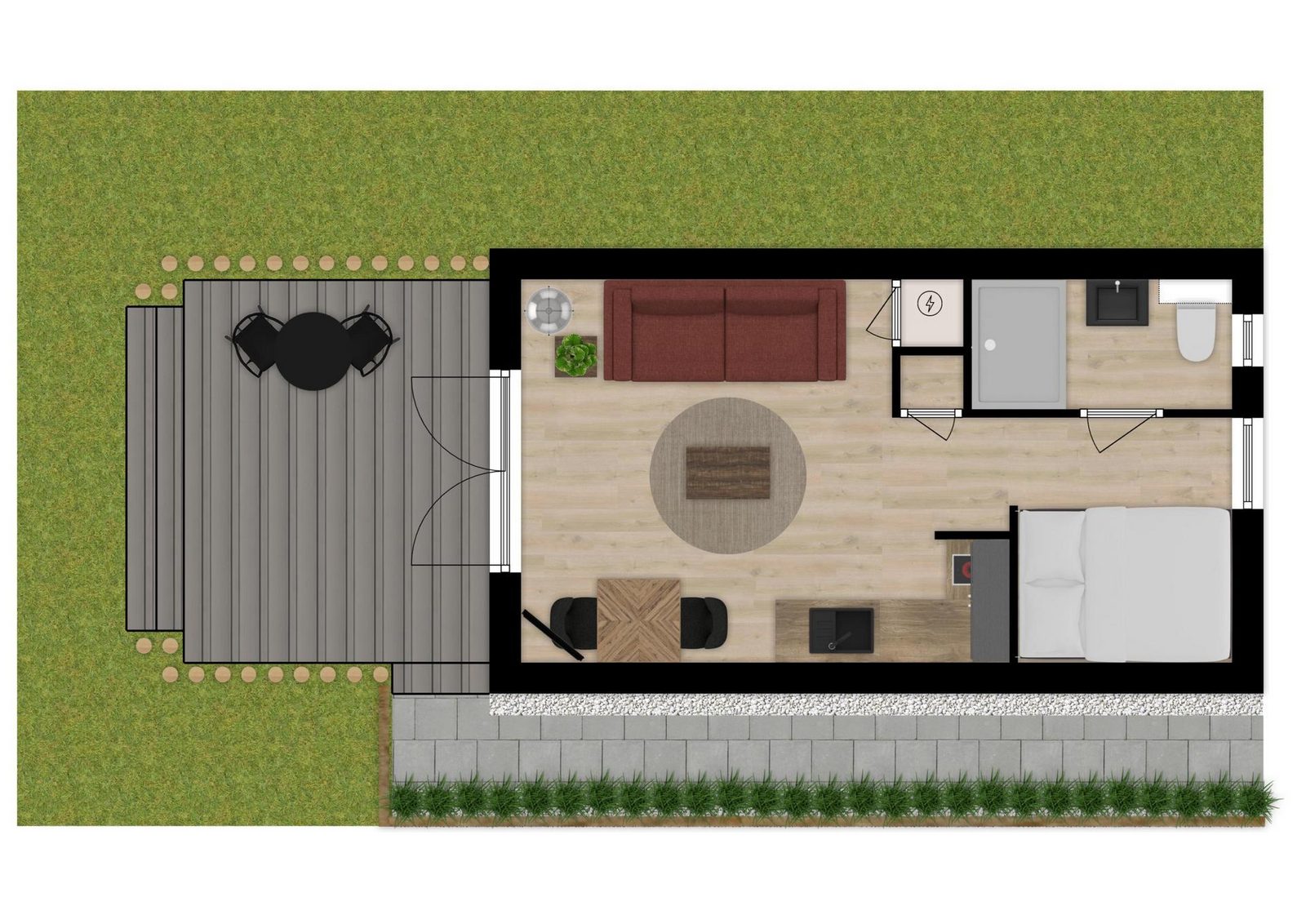 Tiny House met vlonder