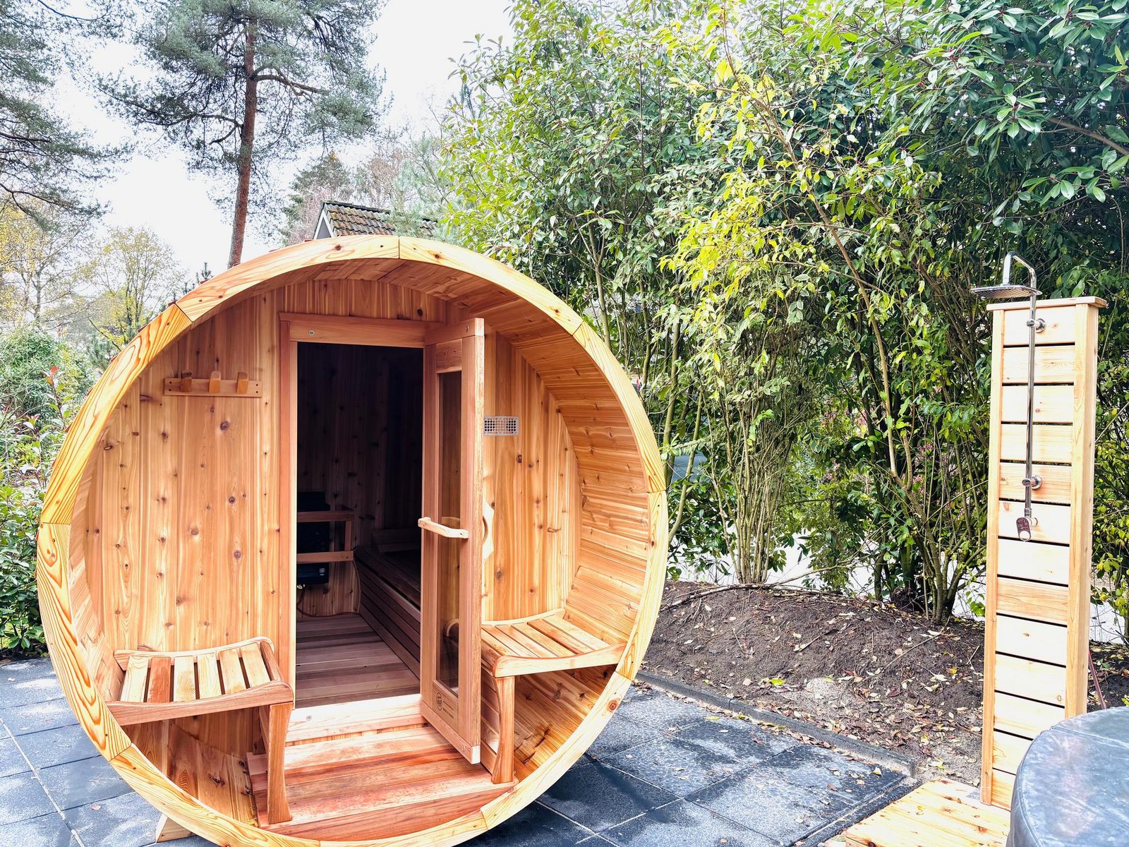 Stuifzand Wellness Outdoor Bungalow Deluxe mit Bettstee | 6+2 Personen