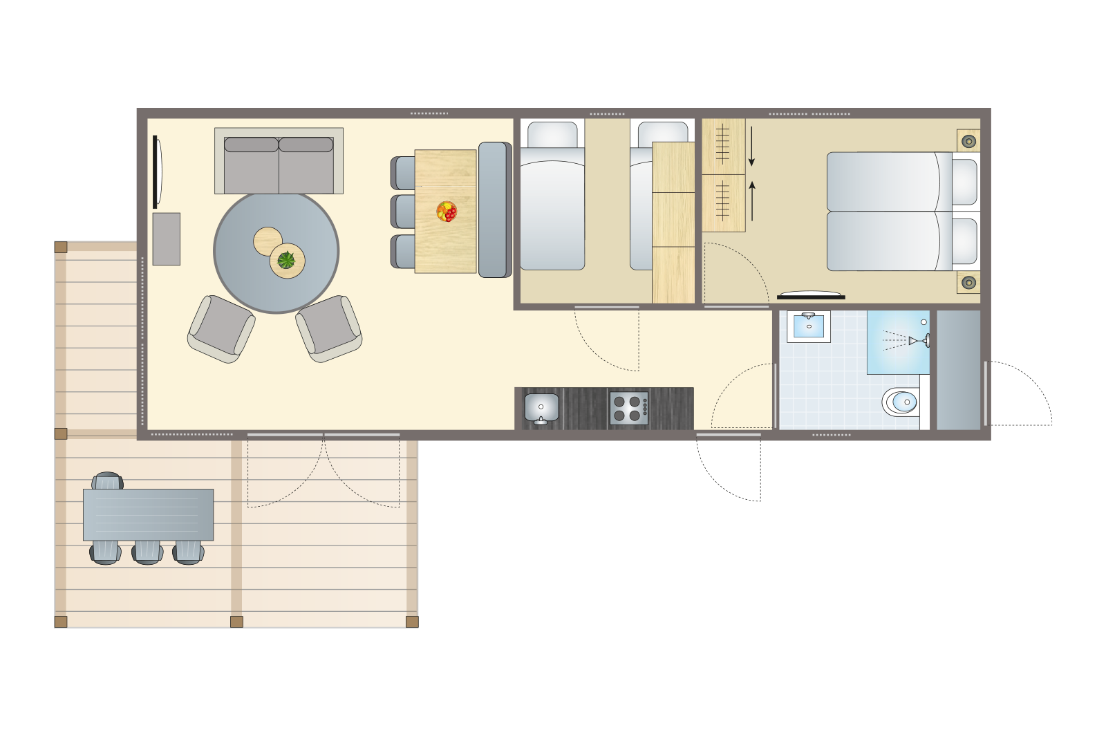 Beachlodge Deluxe | 2 bis 4 Personen