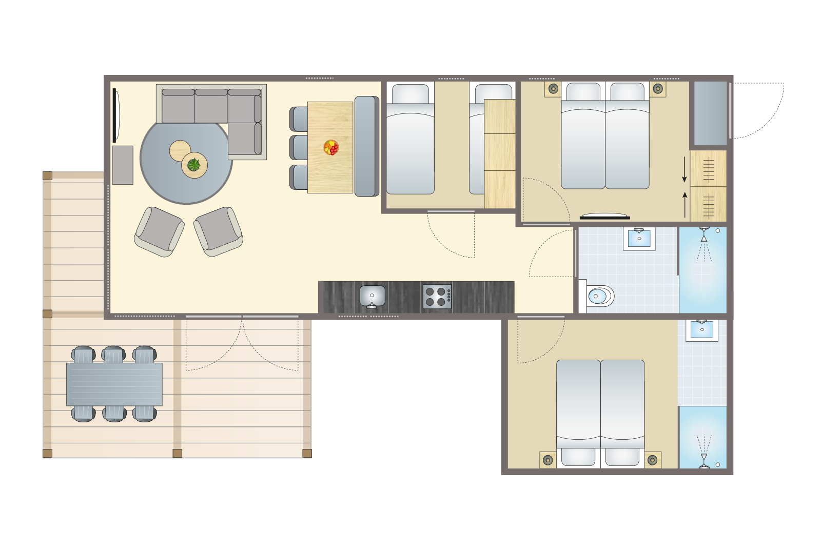 Beachlodge Deluxe ǀ 4 tot 6 personen