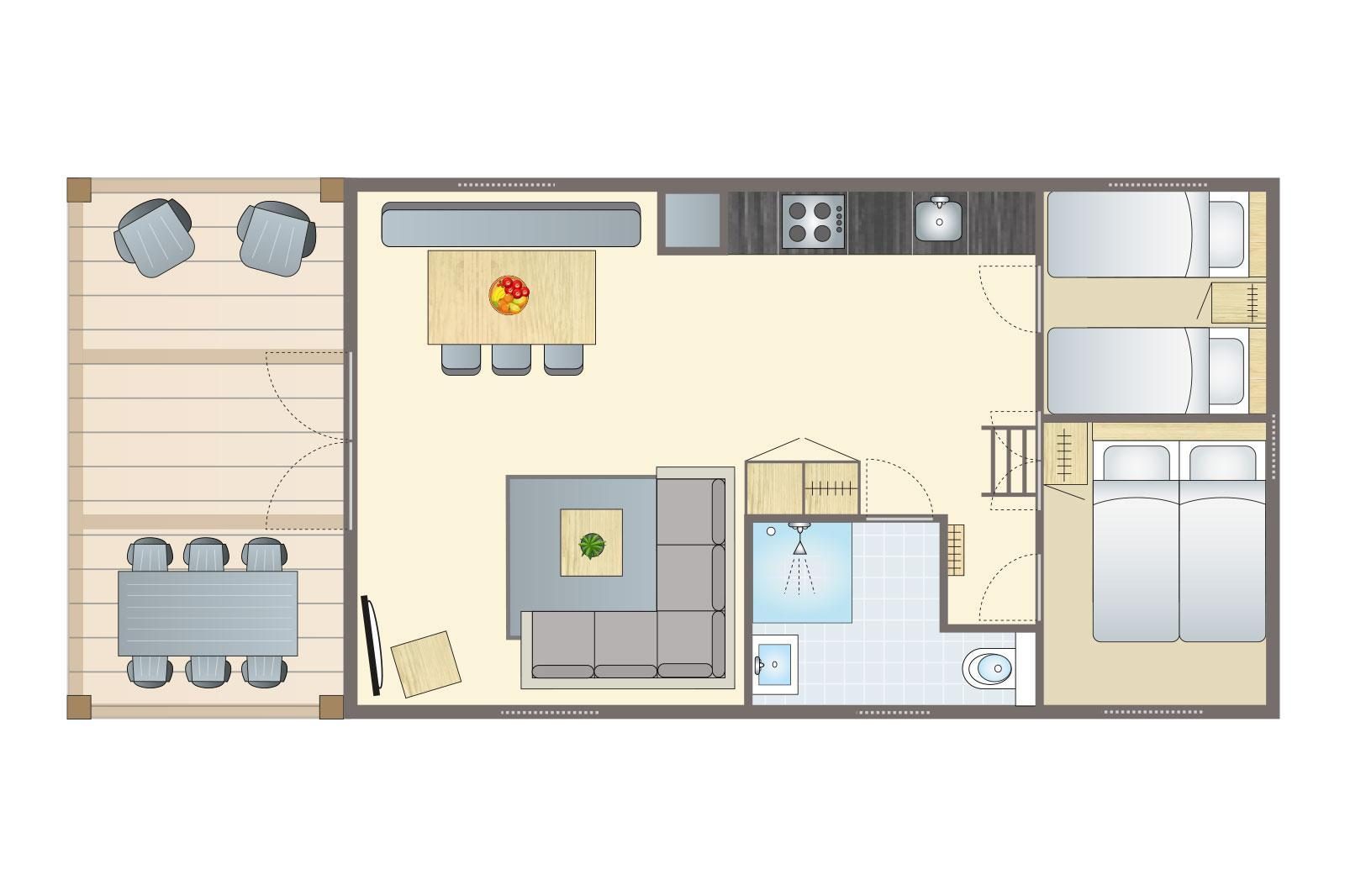 Lodge | 4 tot 6 personen