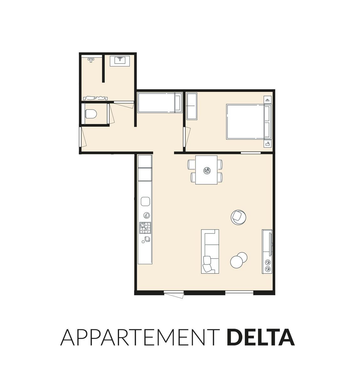 Appartement Delta | 2+2 personen