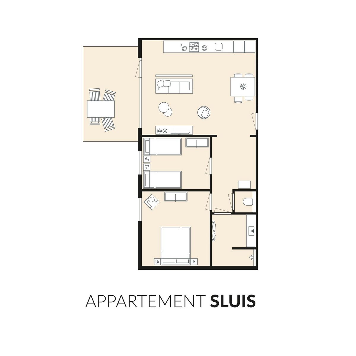 Appartement Sluis | 4 personen  
