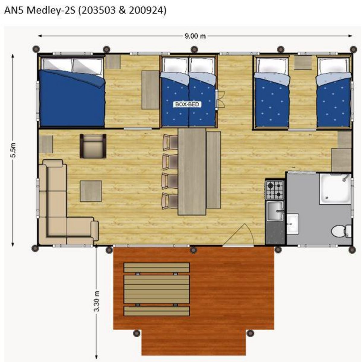 Medley Lodge mit Hot Tub | 6 Personen