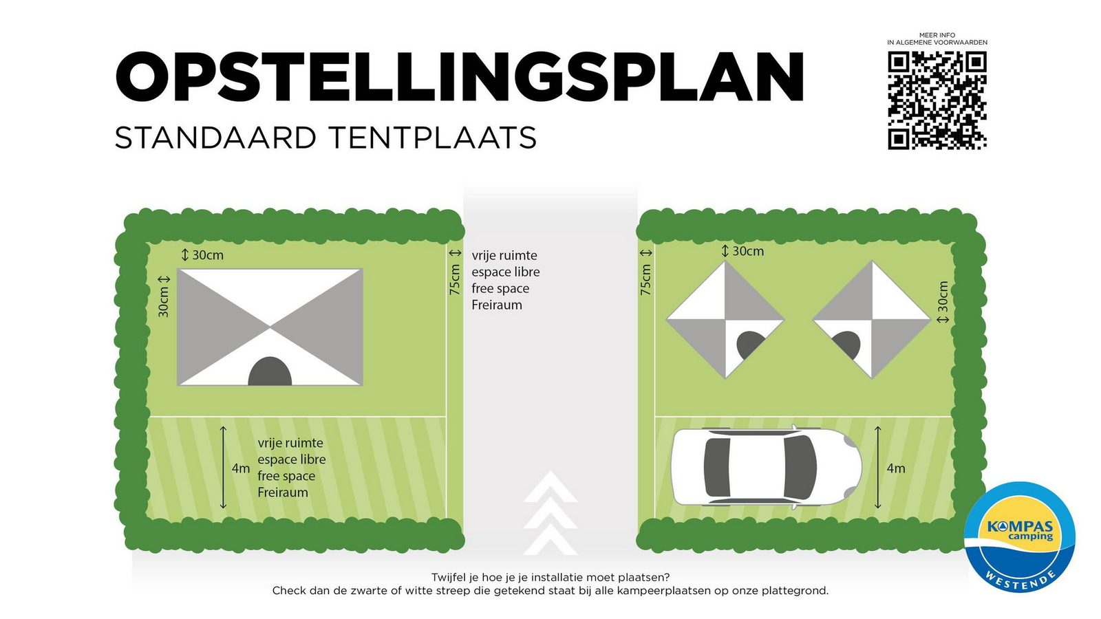 Standaard Tentplaats - 70 m²