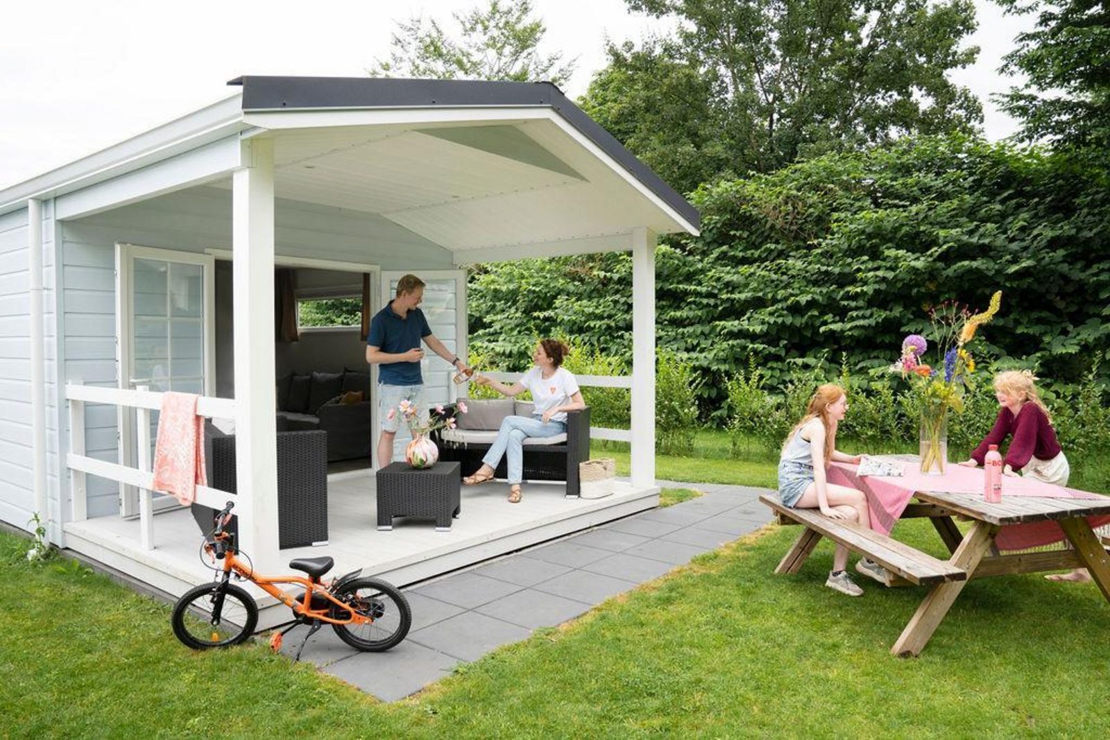 Verandachalet met hottub