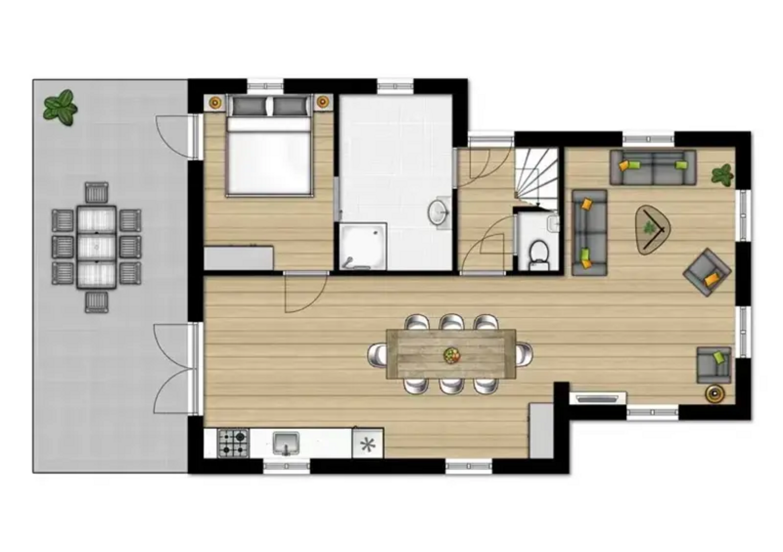 Stuifzand Bungalow mit Alkoven | 6+2 Personen
