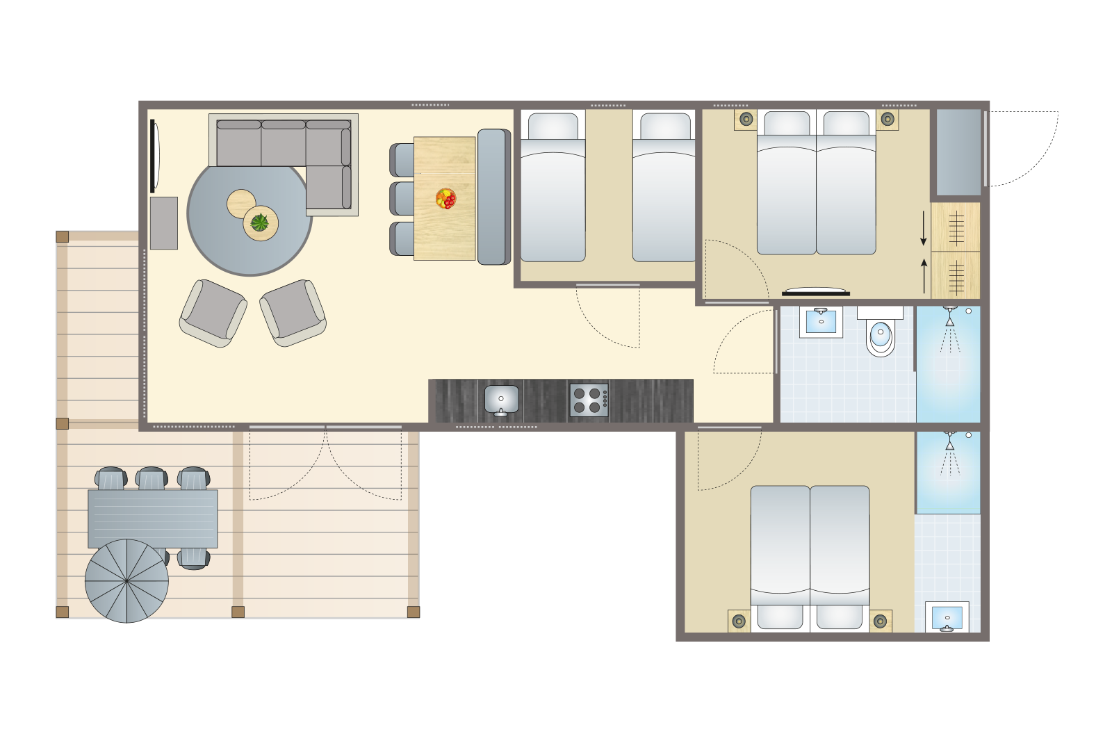 Beachlodge Deluxe ǀ 4 tot 6 personen