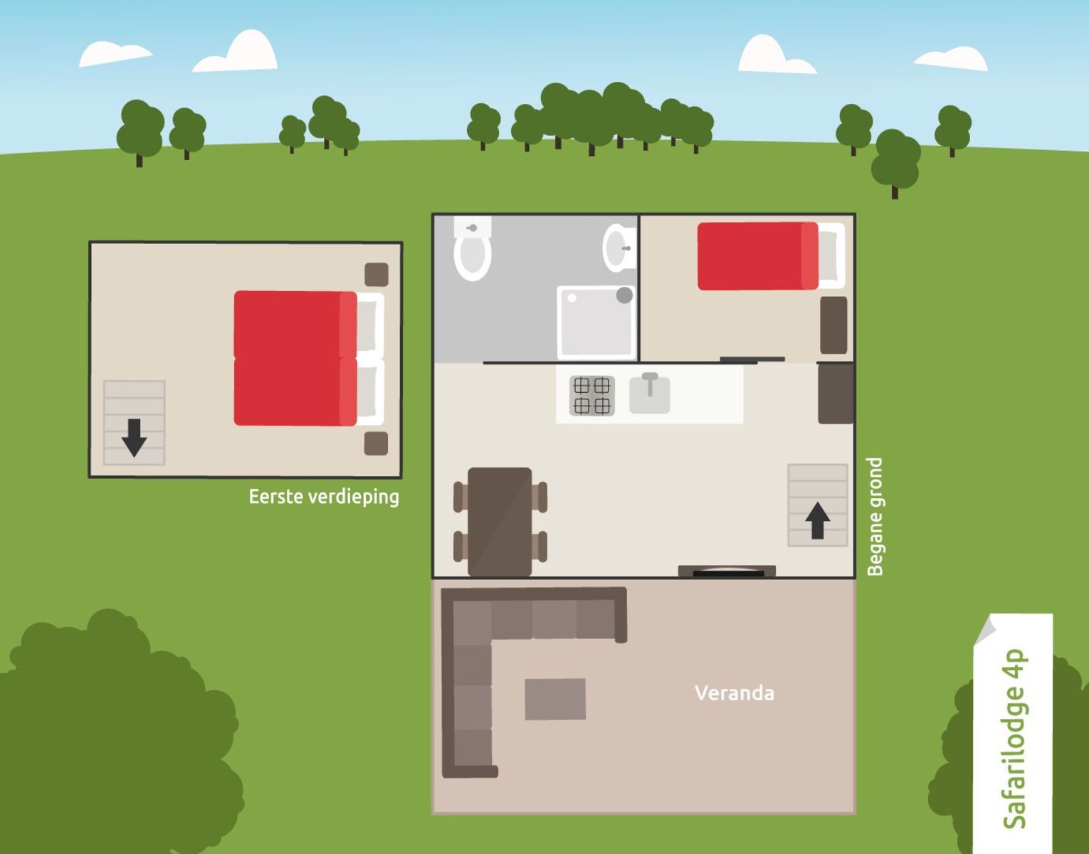 Luxuriöse Safari-Lodge für 4 Personen
