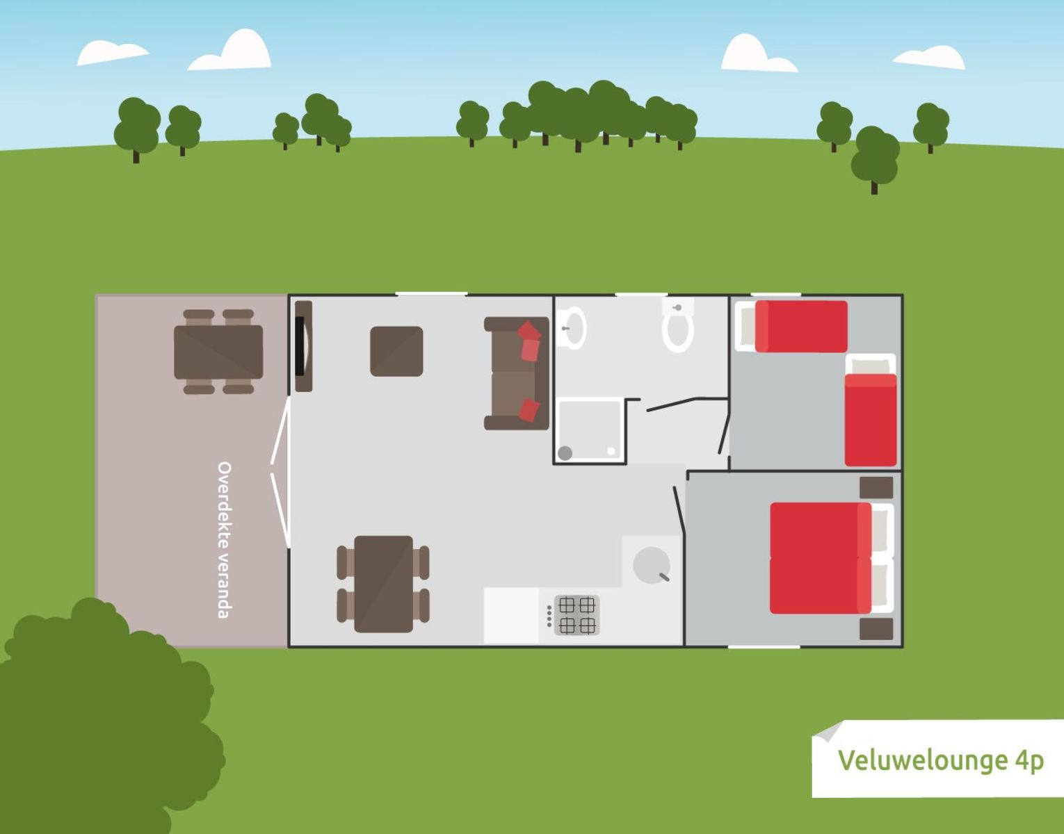 Veluwe-Lounge für 4 Personen
