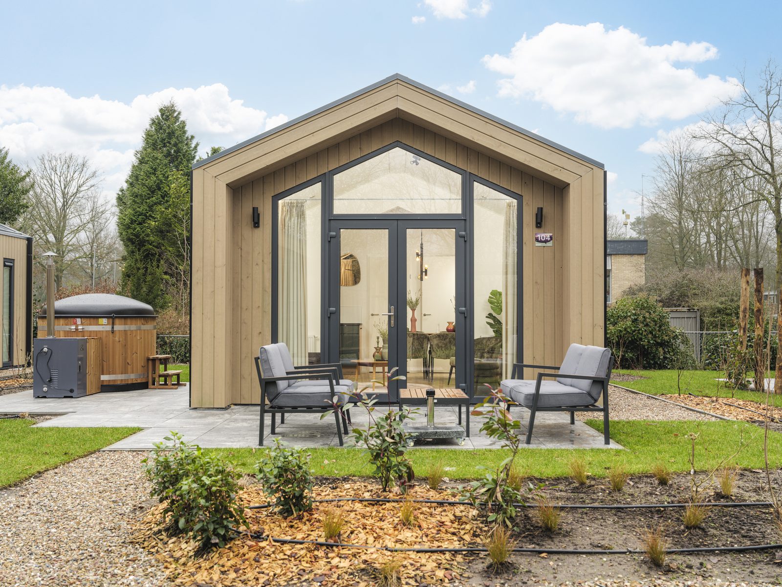 Tiny Lodge met hottub | 2 + 2 personen