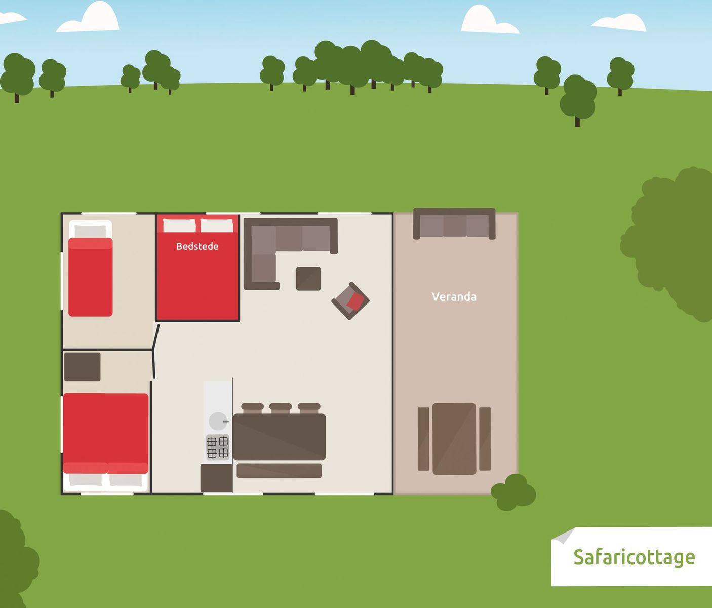 6-Personen-Safarihütte