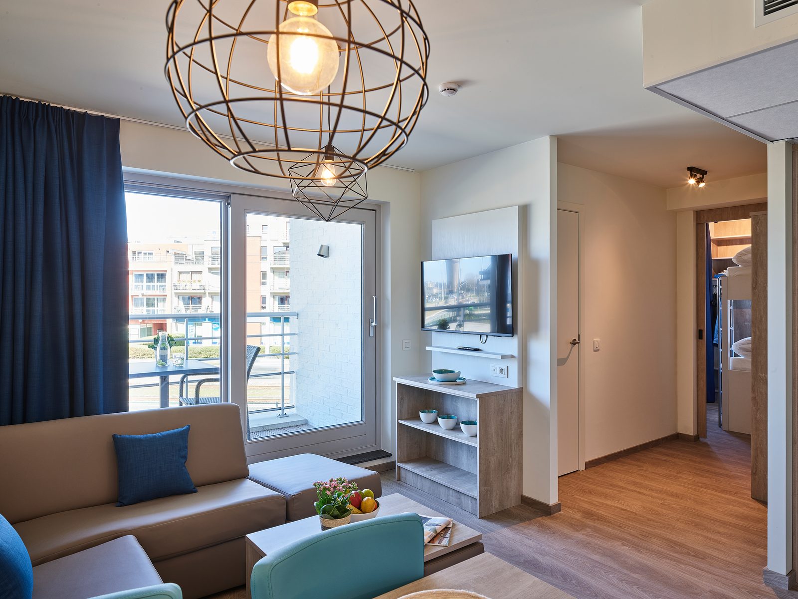 Comfort suite 4p balkon - 2 slaapkamers - 1 dubbel bed - 1 stapelbed