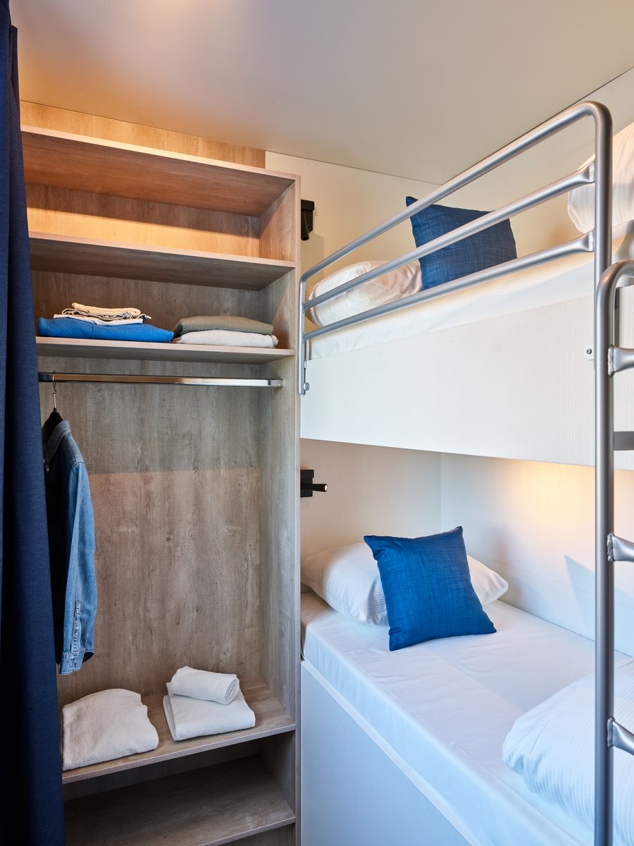 Comfort suite 4p balkon - 2 slaapkamers - 1 dubbel bed - 1 stapelbed