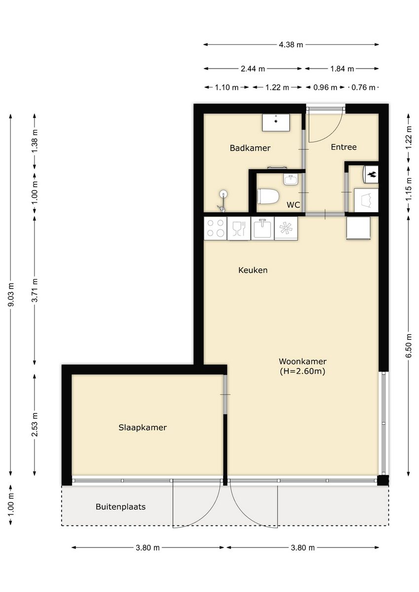 Appartement Hangloose (2P) - Residence Kabbelaarsbank 