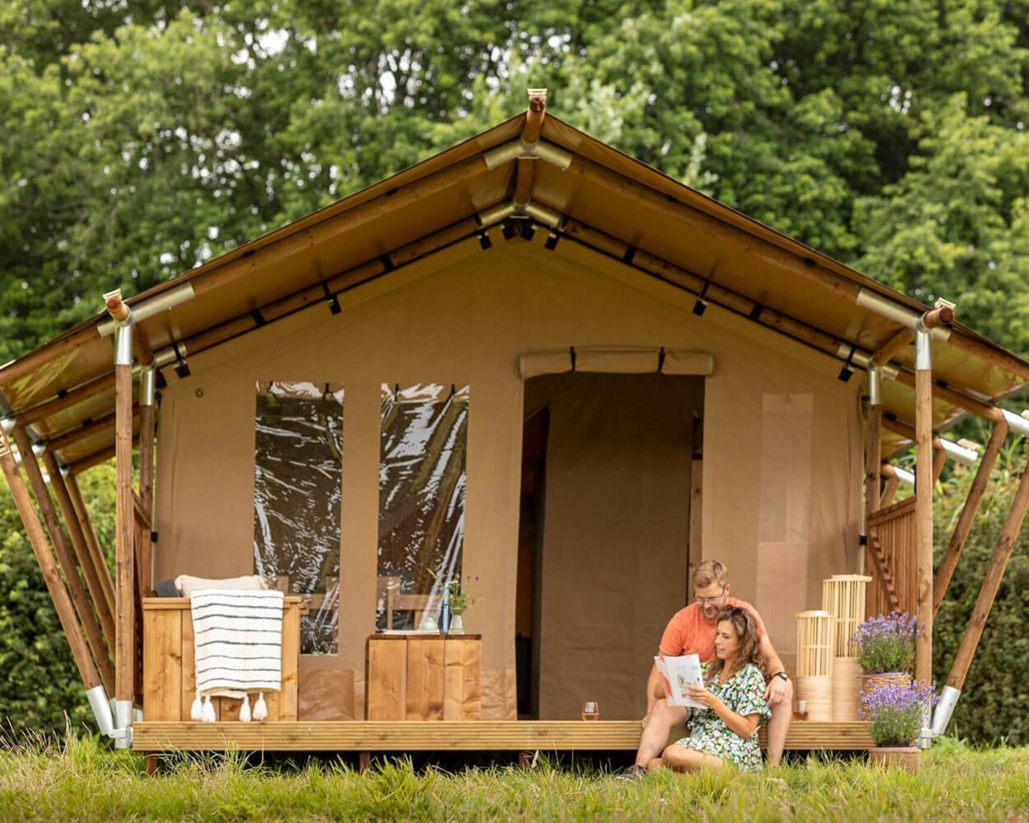 Safari tenten zonder sanitair 4 personen