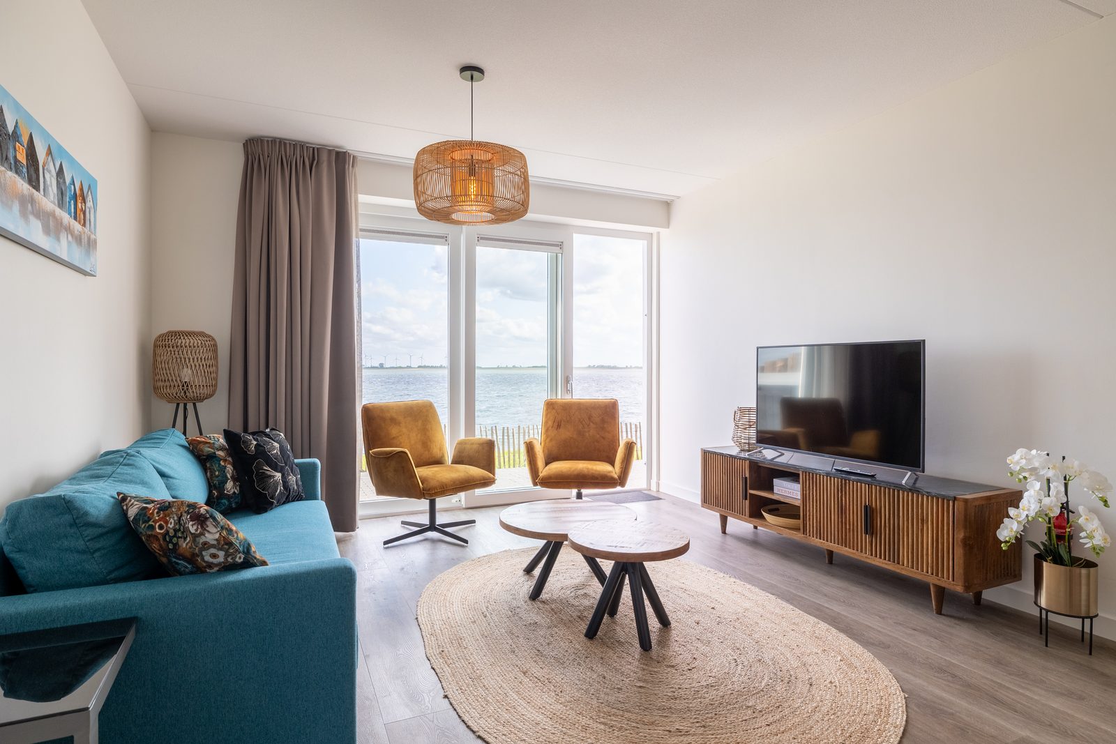 Vakantiewoning aan het strand - tuin en terras met haven- & zeezicht | 4 Pers. - Nr. 14 