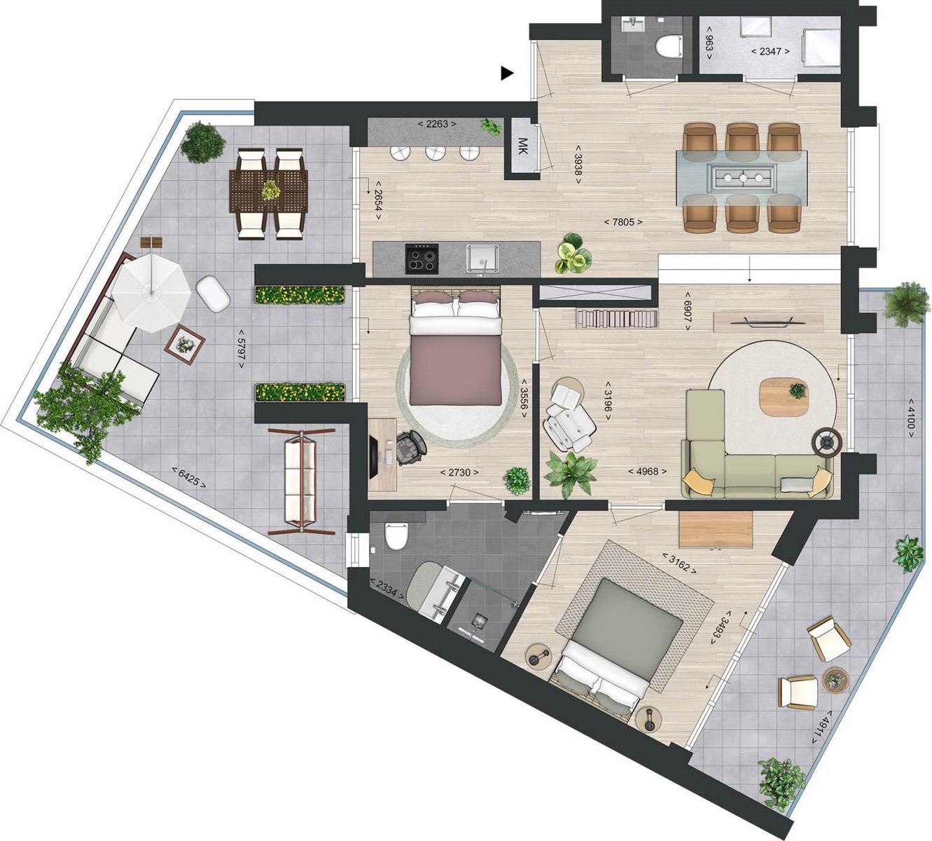 Waterfront holiday home - with 2 balconies | No. 36 - 4 Pers. 