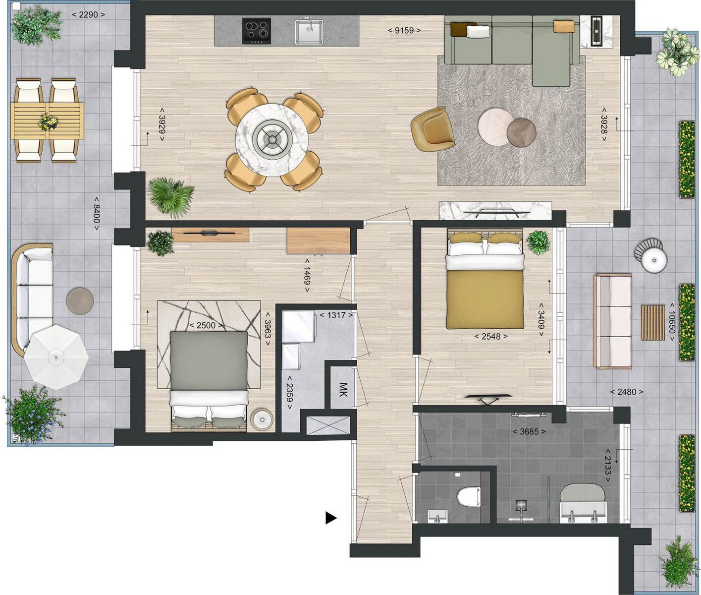 Waterfront holiday home - with 2 balconies | No. 38 - 4 Pers. 