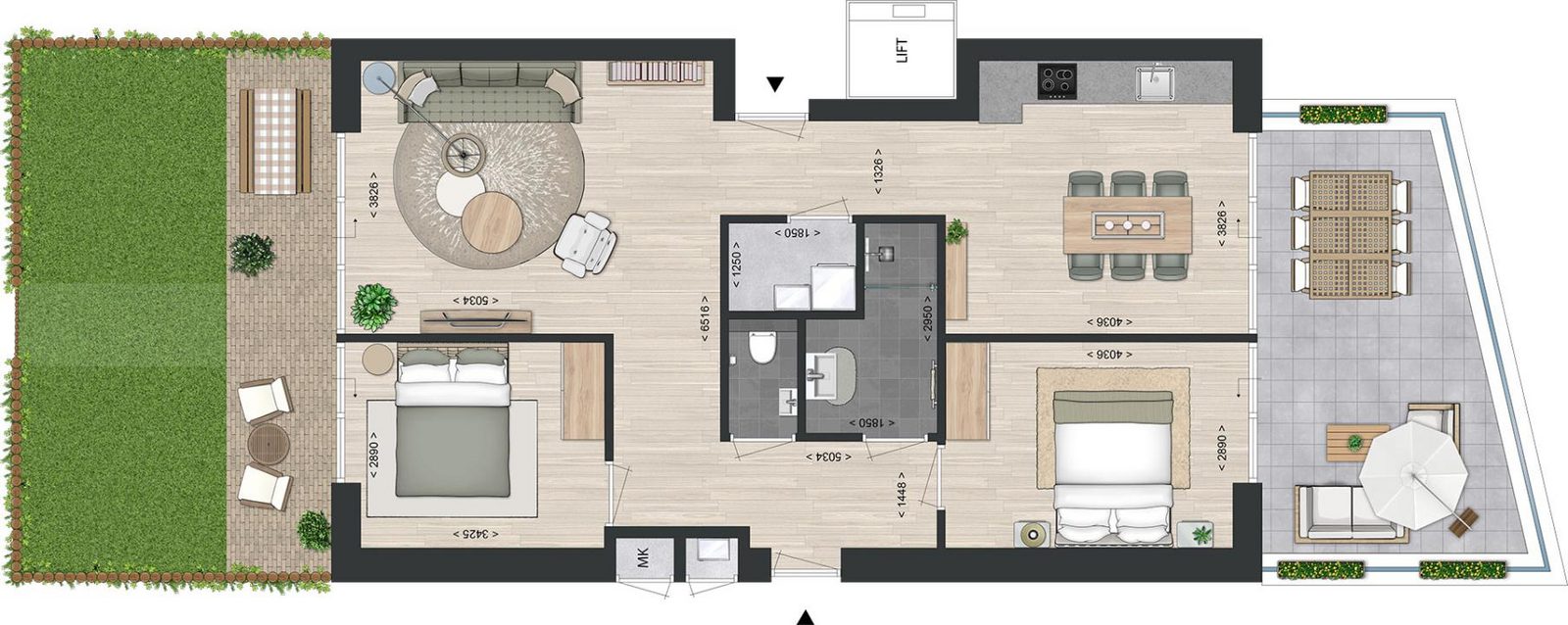 Ferienwohnung am Strand - mit Garten und Terrasse | Nr. 50 - 4 Pers.