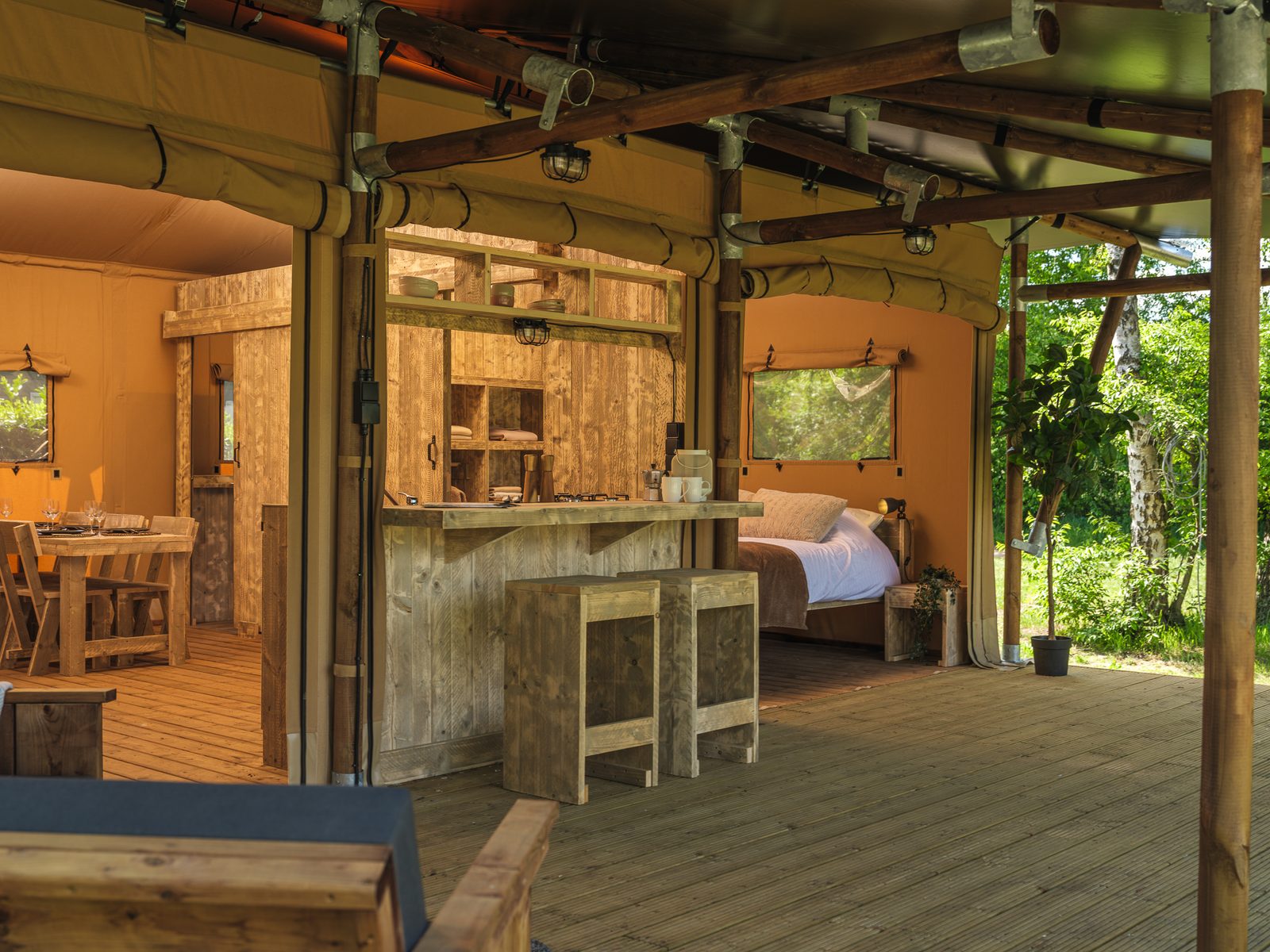 Safarisuite met privé sanitair | 5 personen