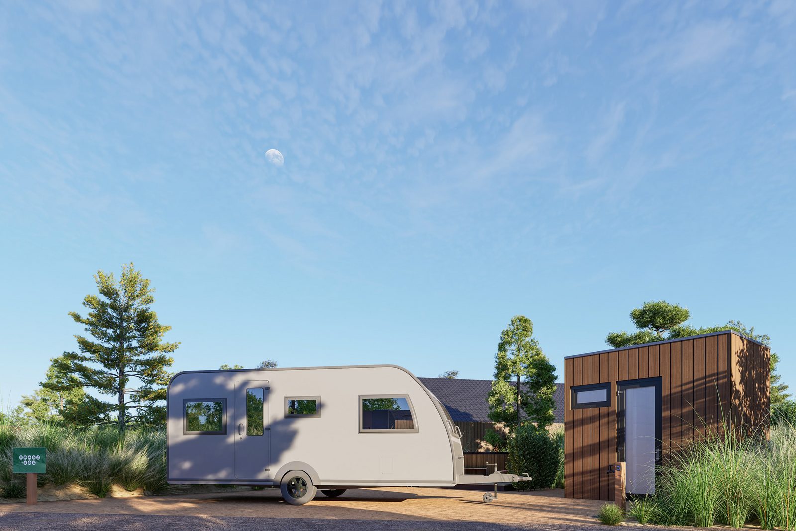 Duinenplaats Large met water, privésanitair en hottub