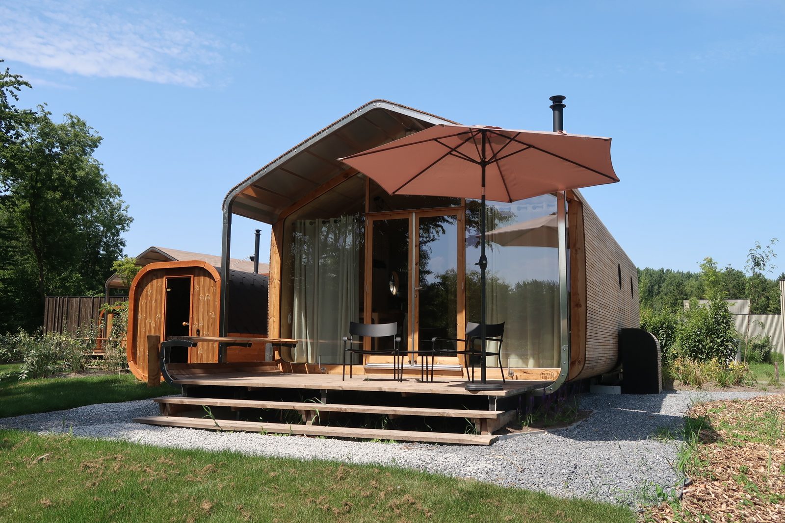 Wikkelhouse met Sauna & Ligbad I 2 pers.