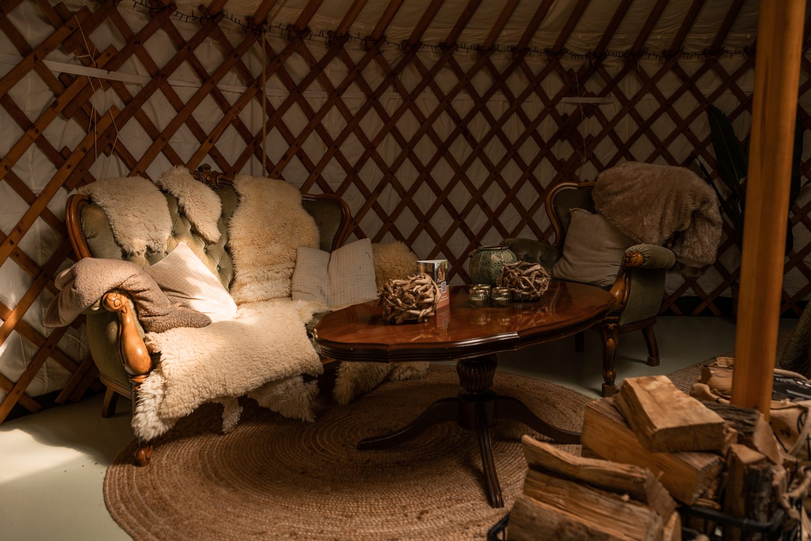 Yurt bos met privé sauna