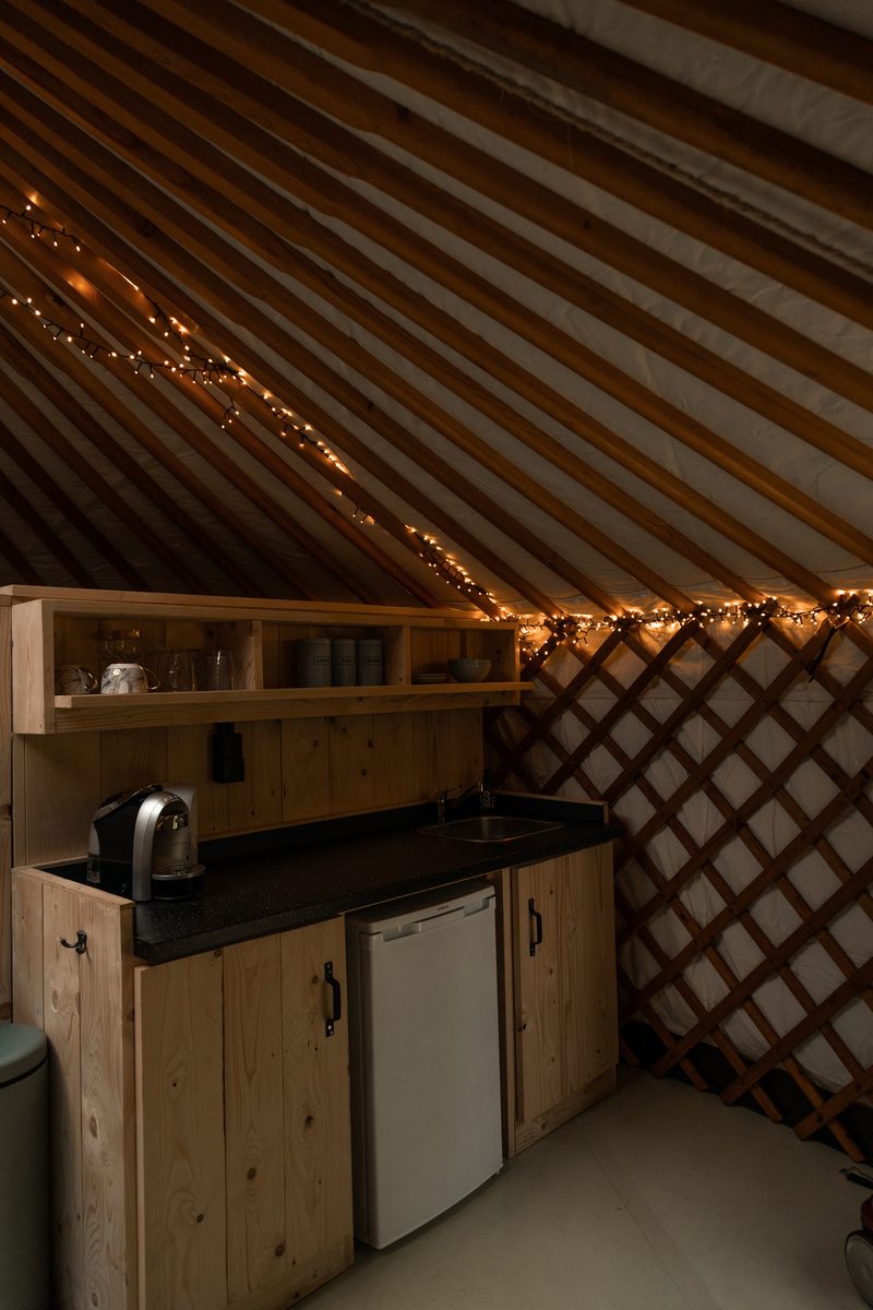 Yurt bos met privé sauna