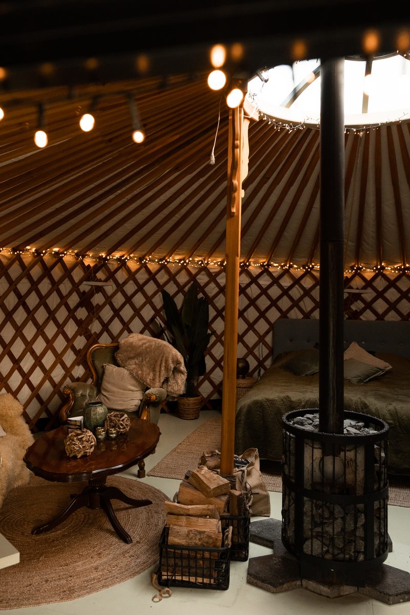 Yurt bos met privé sauna