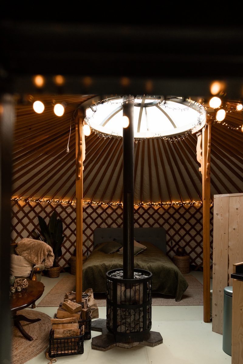 Yurt bos met privé sauna