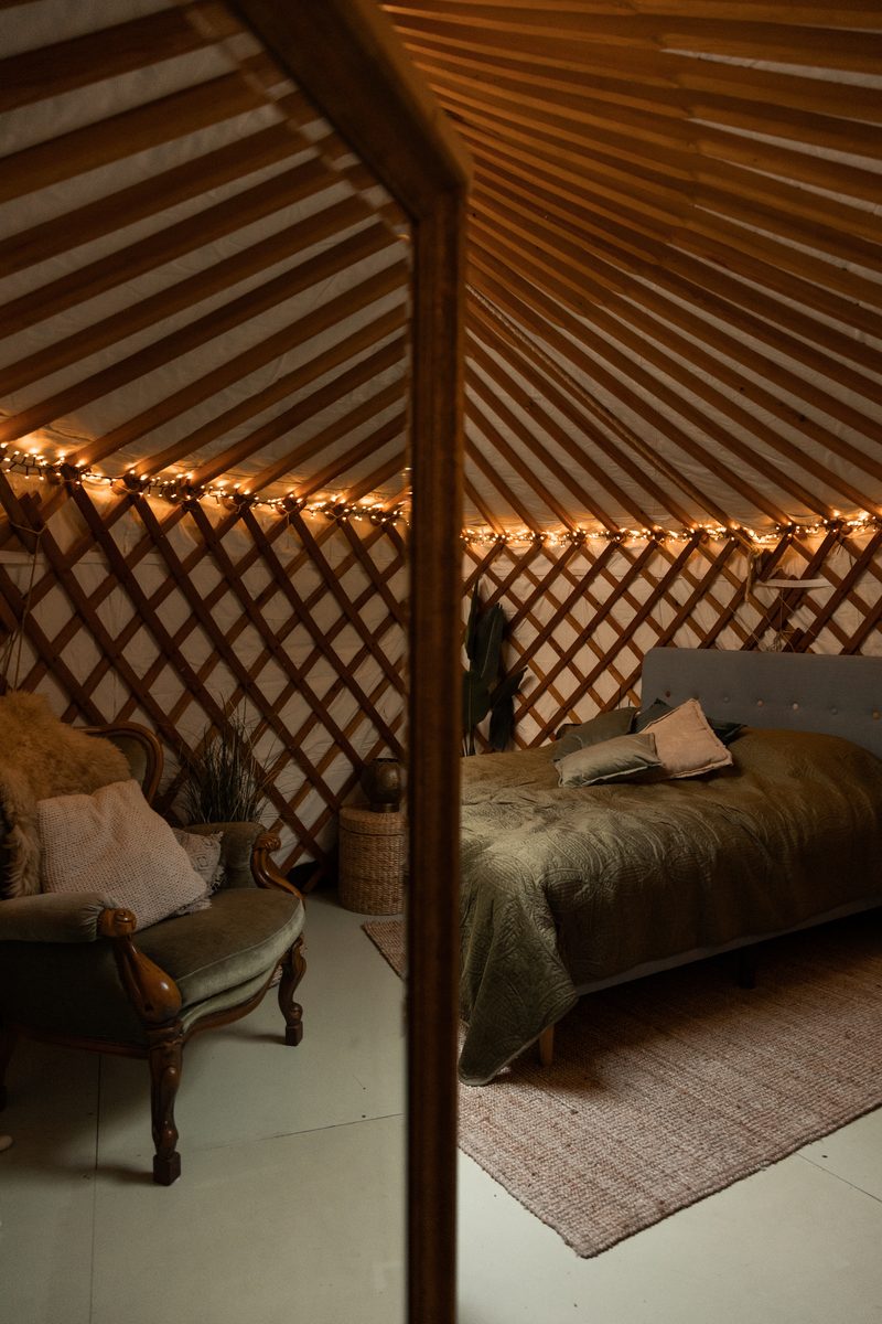 Yurt bos met privé sauna